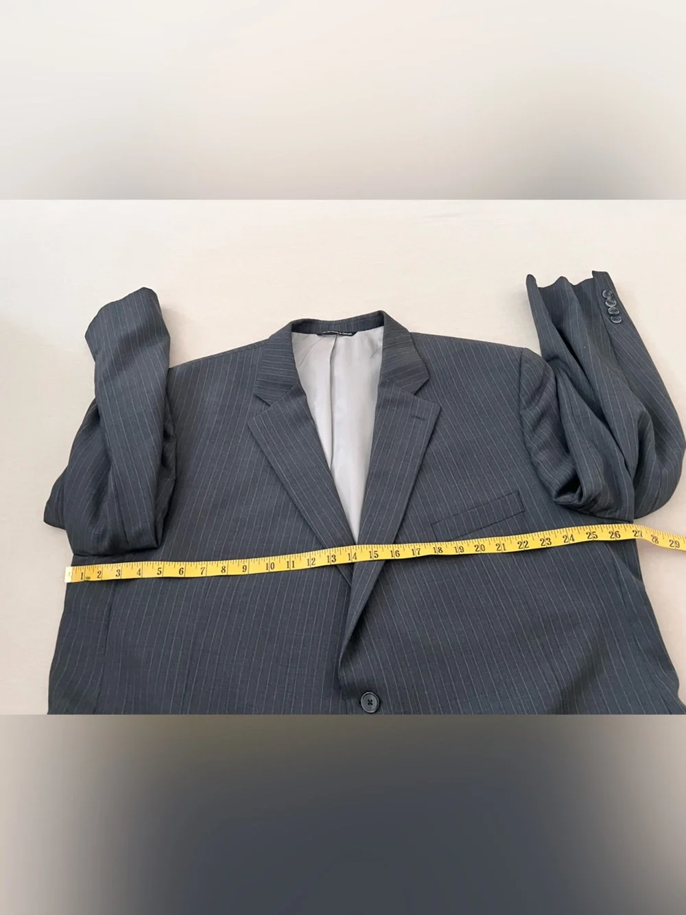 Vintage Jack Victor Gray Pinstripe Suit 52L 47W